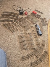 Vtg Marx Train Engine Metal Tracks Lot