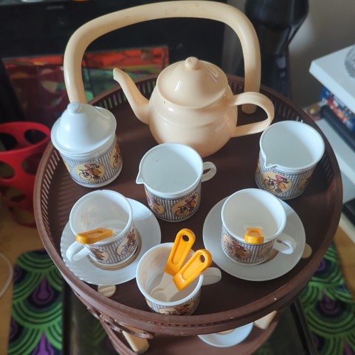 Vintage Rare French Child's Toy Tea Trolley Jouets Berchet Miss Petticoat - Picture 4 of 10
