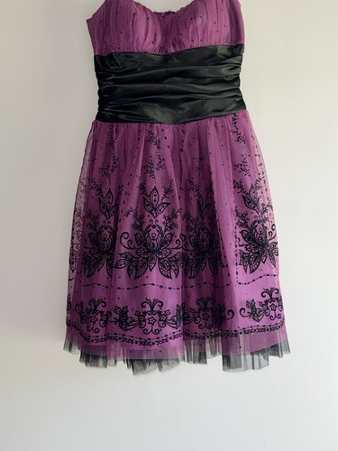 Abito vintage Y2K anni 90 stravagante ballo formale fata grunge pizzo vamp babydoll trasparente 4 - Foto 3 di 19