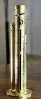 RARE VINTAGE UNUSUAL 1970's GOLD TONE METAL DEUTCHE MARK GERMANY COIN BANK TOWER — photo 3