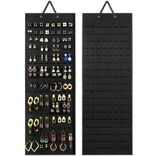 Hanging Earring Holder Organizer with 20 Hooks for Women 608 Holes Earring 1Pac