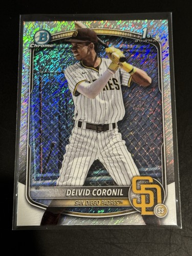 2025 Bowman Chrome Deivid Coronil 1st Bowman Shimmer BCP-173 Padres