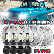 Dot For Chevy 3100 Truck 1958 1959 4pcs 5.75 Round Led Headlights High Low Beam