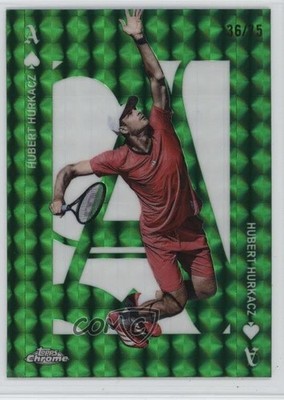 2025 Topps Chrome Aces Green Geometric Refractor 36/75 Hubert Hurkacz 1bh6