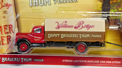 Rarität ,1:87, Opel Blitz Nostalgie HZ, Thum Dampfbrauerei Böttger, Nr.S003, OVP - Picture 2 of 4
