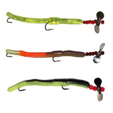 K&E Rigged Worm Rival Spins 2.5" Softbait 1 Per Pack