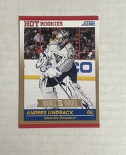 2010-11 Score Rookies & Traded Anders Lindback Rookie Predators RC #603