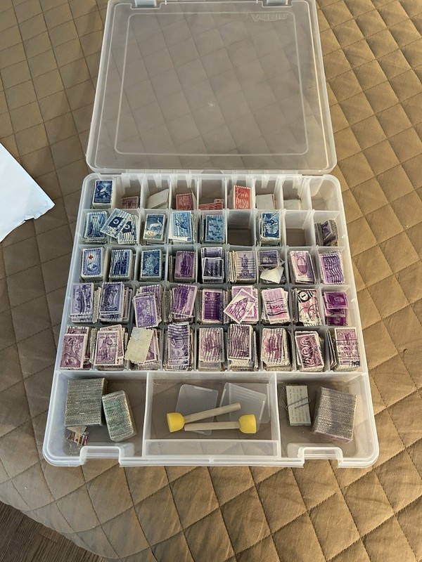Vintage Postage Stamp Crafting Box