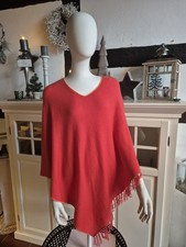 Princess Goes Hollywood Poncho  100% Kaschmir Gr. S/M Korallenrot/Orange