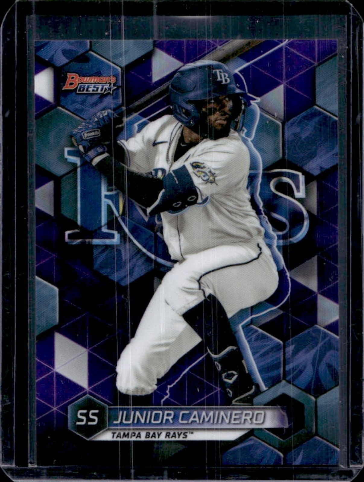 2023 Bowman's Best Junior Caminero Top Prospects Purple Refractor #/250 Rays