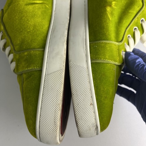 Zapatillas Christian Louboutin 43 Terciopelo Verde EE. UU. Talla 10 - Imagen 5 de 24
