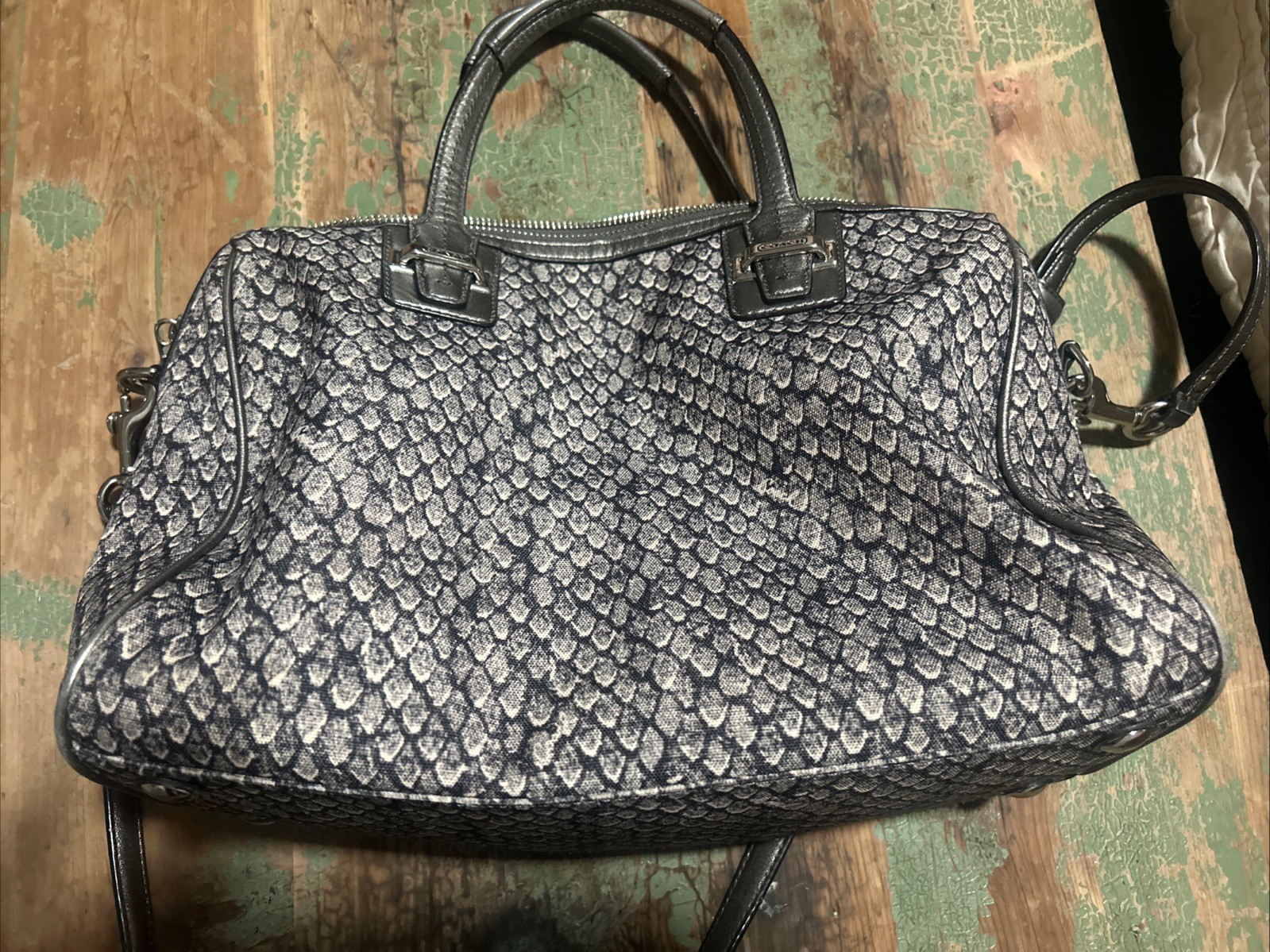 Coach Taylor Python Snake Print Crossbody Bag - image 1