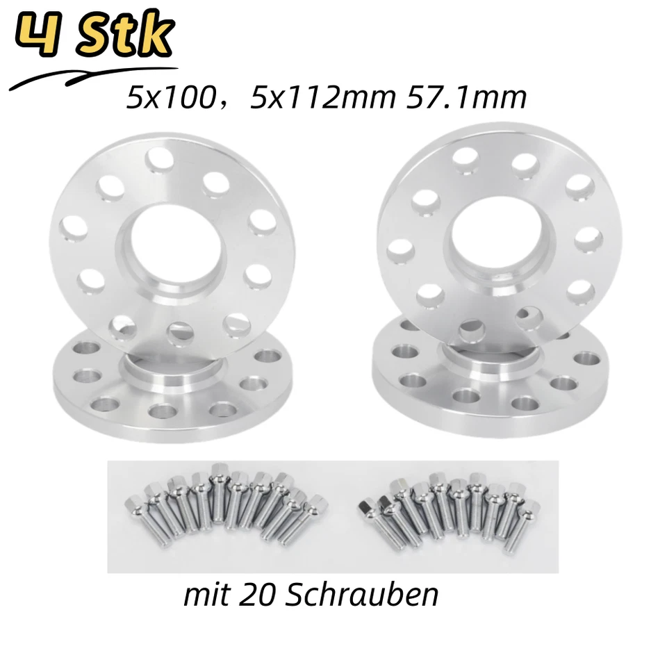 Spurverbreiterung 5x100 5x112mm 57.1mm für VW Golf Tiguan Polo Passat Spurplatte - Bild 1 von 4