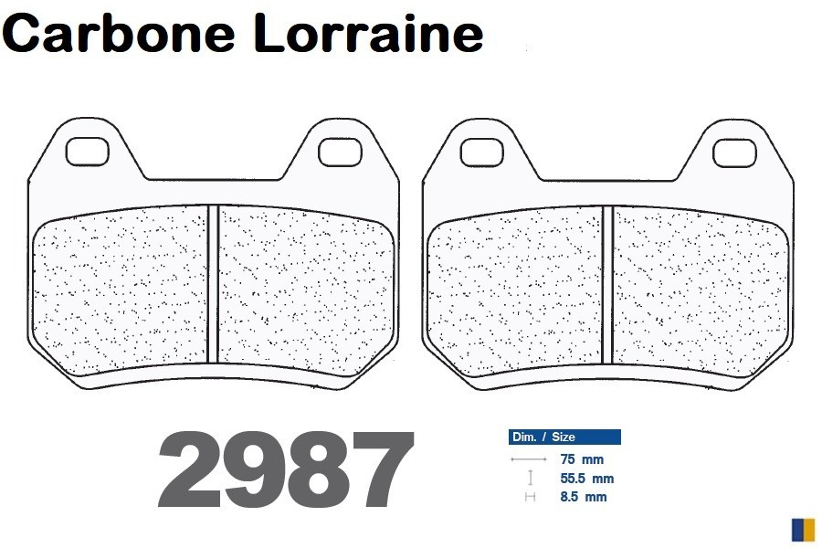 Plaquettes Carbone Lorraine pour frein arrière de BMW R1200 CL