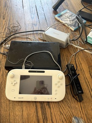 Nintendo Wii U Console with Controllers, GamePad, Power Adapter & Shooter Game