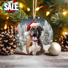 Boxer Ornament, Boxer Dog Christmas Ornament, Dog Ornament, Christmas Ornamen...