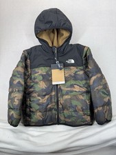 The North Face Boys  Reversible Shasta Hooded Full-Zip Jacket Camo Size 4 NWT