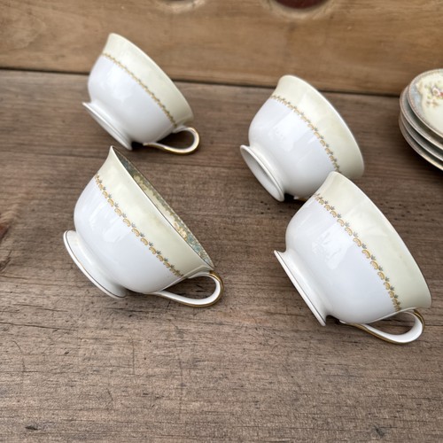 4 NORITAKE Blue Dawn Tea Cups & Saucers OCCUPIED JAPAN - Picture 15 of 18