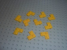 10 plaques Yellow LEGO corner