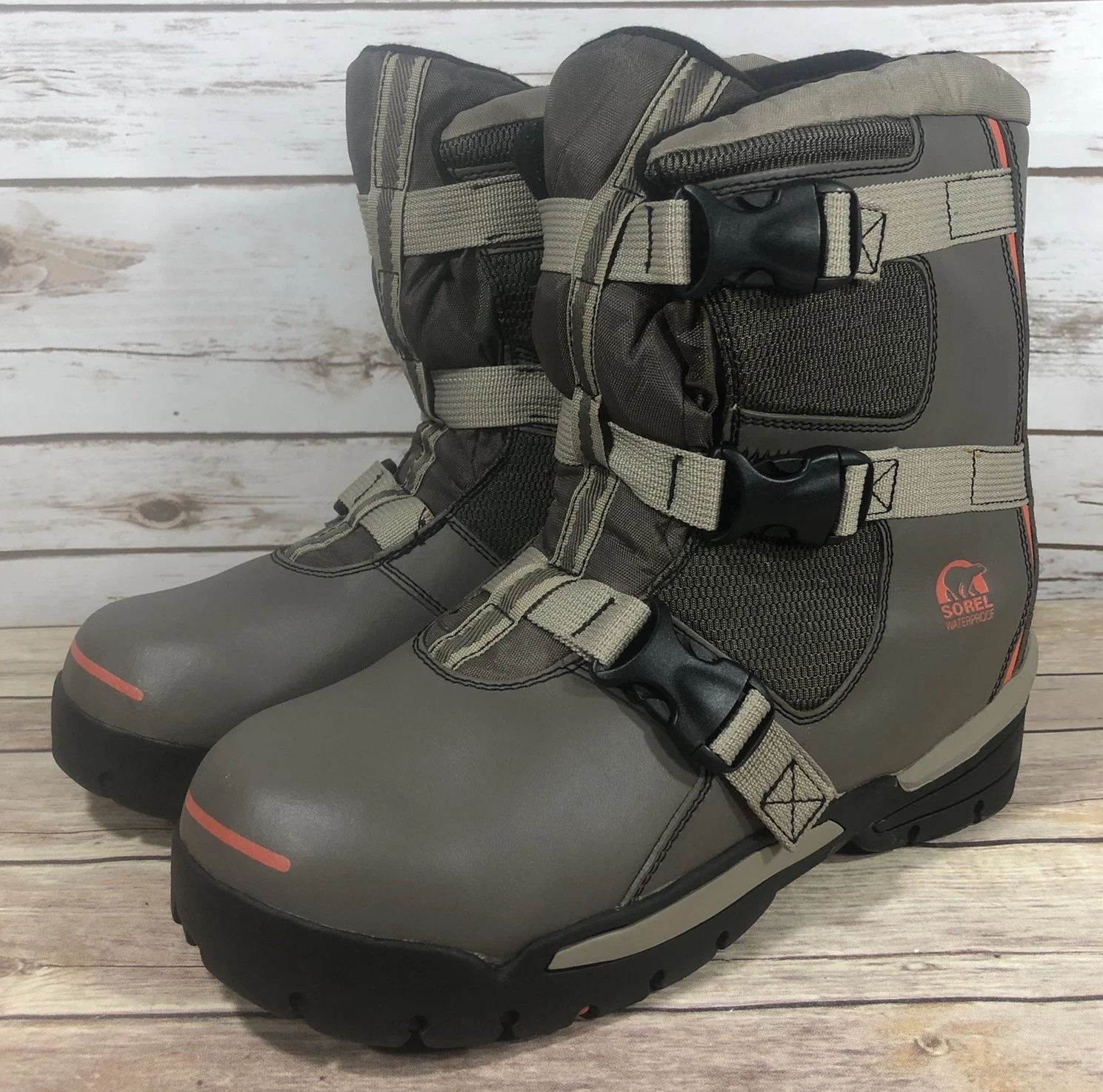 Sorel Method 360 Waterproof Boots Mens Size 8 Outdoors Insulated Buckle Pull On