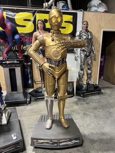 Lebensgroße Sideshow Version 2 Star Wars R2-D2 und C-3P0 Full Size 1:1 Statuen - Bild 9 von 22