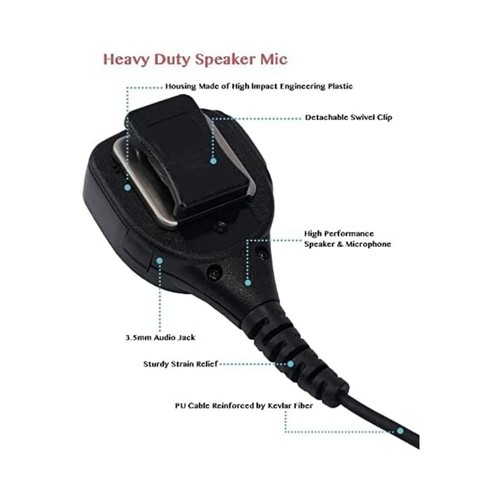 Handheld Speaker Mic for Motorola Walkie Talkie APX4000 APX6000 APX8000 APX10... - Picture 6 of 7