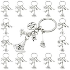 PHAETON 20PCS Halloween Witch Keychains Halloween Decorations Hat Broom Desig...