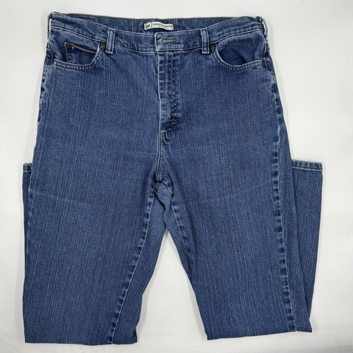 Lee Jeans Damen 12 mittelblau entspannt gerades Bein Denim klassische Passform Hose