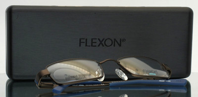 FLEXON JUNIOR Saturn 210 Brown Boys Kids Rectangle Eyeglasses 46-18-130 B:26