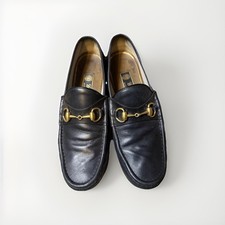 Gucci Horsebit Loafers Men’s 8 — Black Leather — Expert Protective Soles — Italy