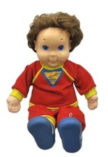 1980s Hasbro MY BUDDY Doll Brown Hair Blue Eyes Shoes Red Workout Outfit Vintage