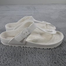 Birkenstock Gizeh EVA Sandals Womens Size 6 EU 37 White Thong Made in Germany