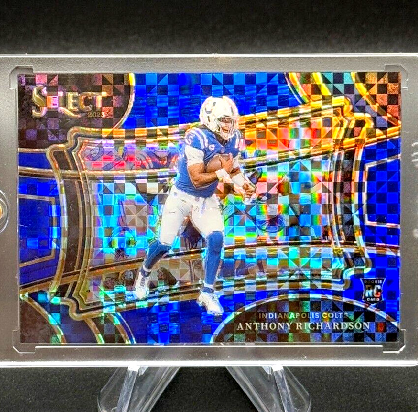 Anthony Richardson 2023 Panini Select Blue Checker Prizm Field Level #'d /49 RC
