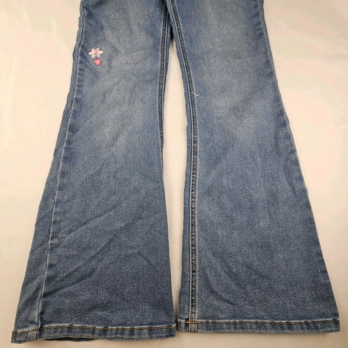 Wonder Nation Girls Size XXL 18 Flare Jeggings Jeans Embroidered Flowers Legs - Picture 4 of 8