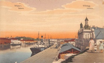 Old postcard FINLAND / WIBORG HAMNEN / WIIPURI / SATAMA / postcard rare