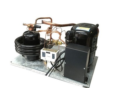 Water Cooled Embraco NJ6220Z2 Condensing Unit, 3/4 HP, High Temp, R134a, 220V
