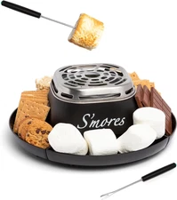 Indoor Electric Smores Maker Smores Kit with 4 Marshmallows Roasting Forks