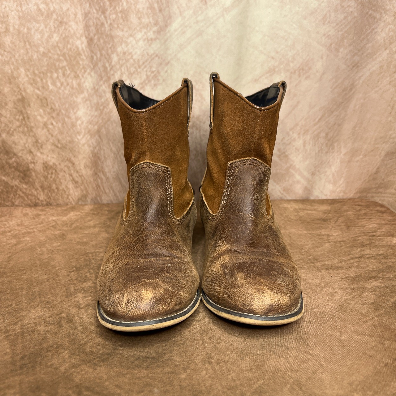 Sterling River Patchwork Suede Leather Ankle Boot… - image 3