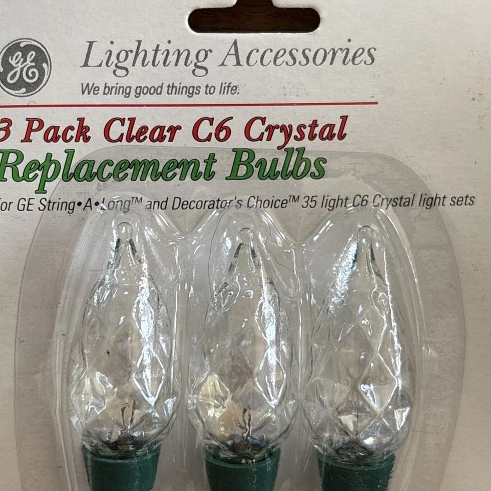 GE lighting accessories C6 Rare Clear crystal three pack replacement bulbs - Image 2 of 4