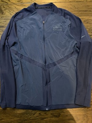 Nike Running Division Jacket Mens XL Blue Dri-FIT Windbreaker Zip