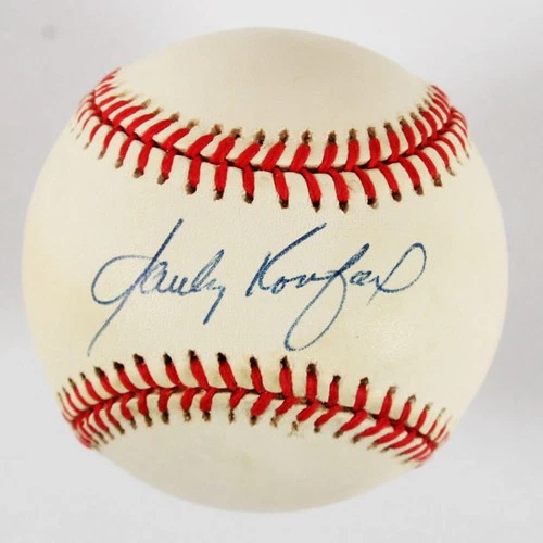 Sandy Koufax Signed Baseball Dodgers - COA JSA
