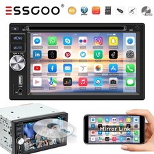 Double 2 Din 6.2" Carplay Car Stereo CD/DVD Player Touch Screen Bluetooth Radio