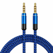 AUX Kabel 3,5mm Klinkenkabel Stereo Audio Auto Handy Mini Klinke 1,5m Blau