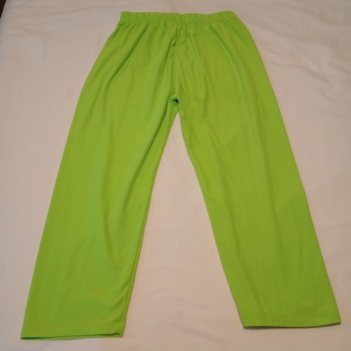 Girls Stretch Pajama Capri Pants Size Plus (XL) Lime Green Extra Soft GUC - Picture 3 of 11