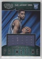 2015 Panini Gala Primetime Rookie Memorabilia 5/60 Karl-Anthony Towns #5 RC 1y8
