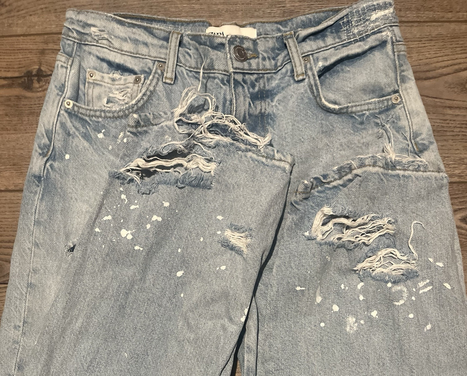 Oversized Thrashed Grunge Preppy Patchwork Boho I… - image 2