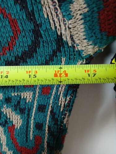 Vintage Jack Tar Kids Sweater Sz 10 USA Made Abstract Geometric Knit Coogi Style - Picture 6 of 8