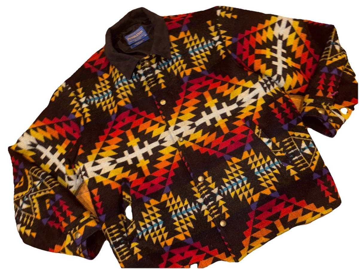 Vtg PENDLETON Chief Joseph Navajo Aztec Men's XL Jacket Coat