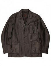 Conbipel Mens Leather Jacket IT 56 2XL Black ...