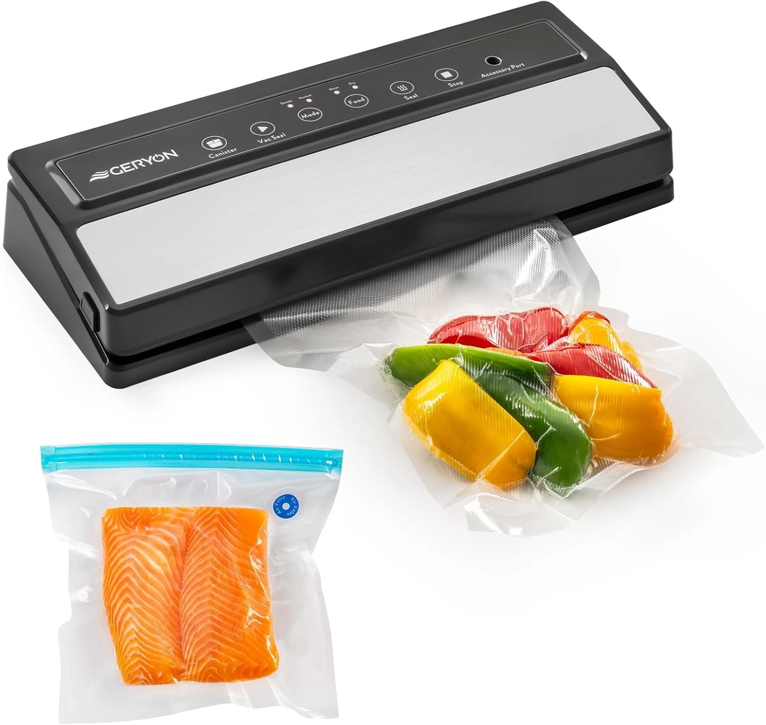 GERYON Vacuum Sealer Automatic Food Sealer Machine w/ Starter Bags & Roll